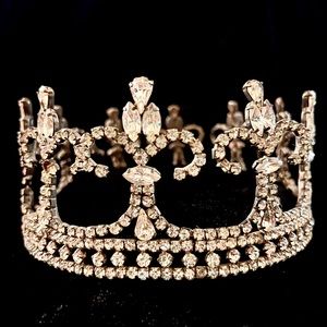 Crystal Rhinestone Vintage Pageant Crown